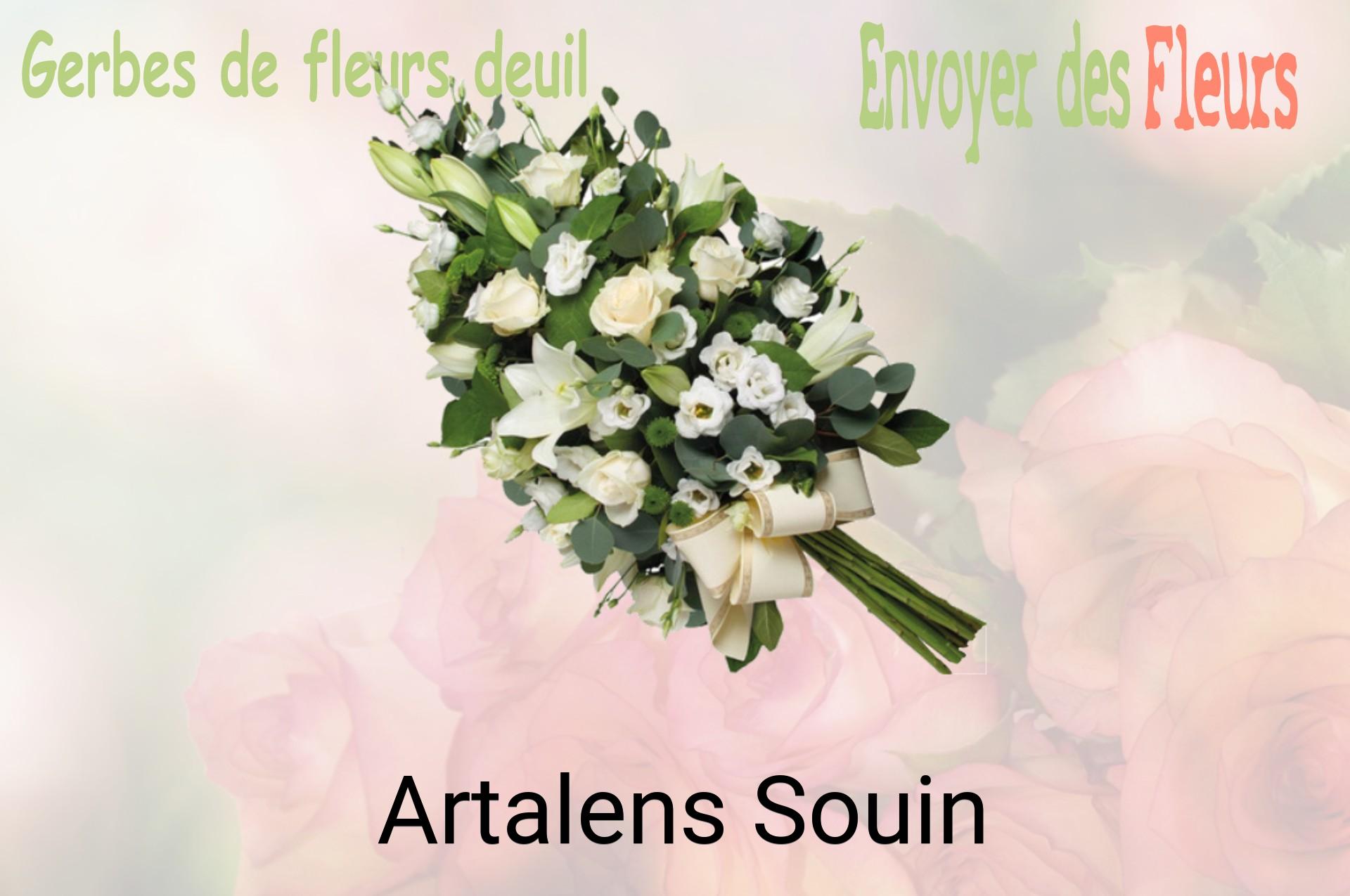 Gerbe de fleurs de deuil livrée à Artalens-Souin